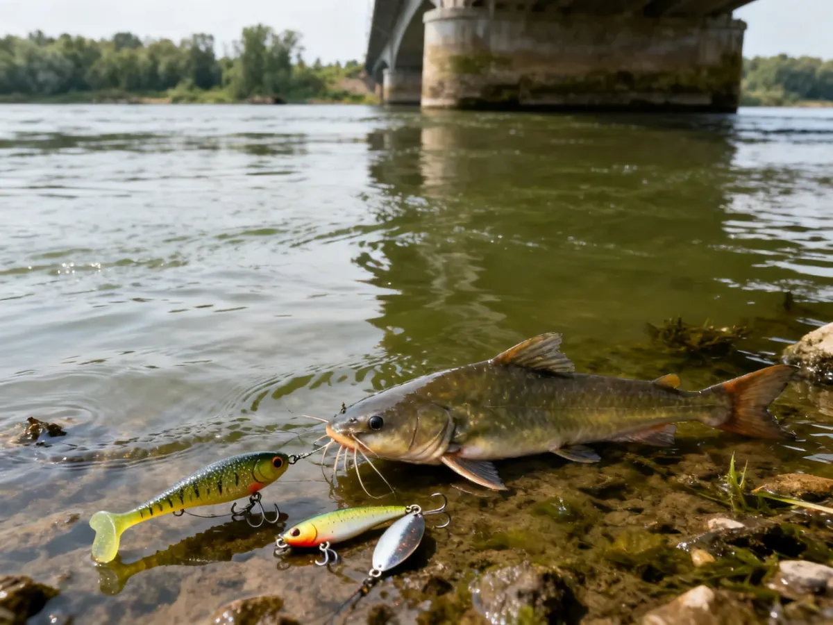 Sztuczne przynęty na suma nad rzeką