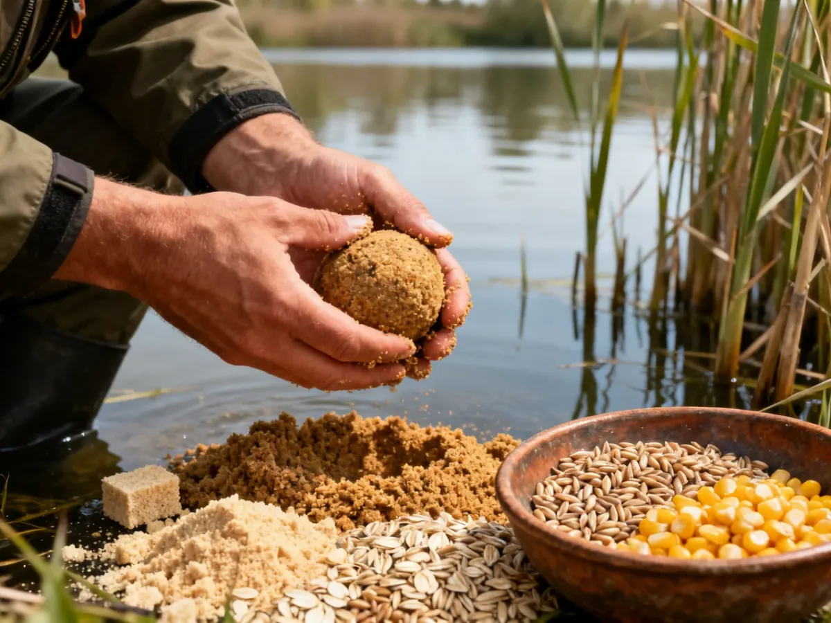 Formowanie kuli z domowej zanęty nad wodą